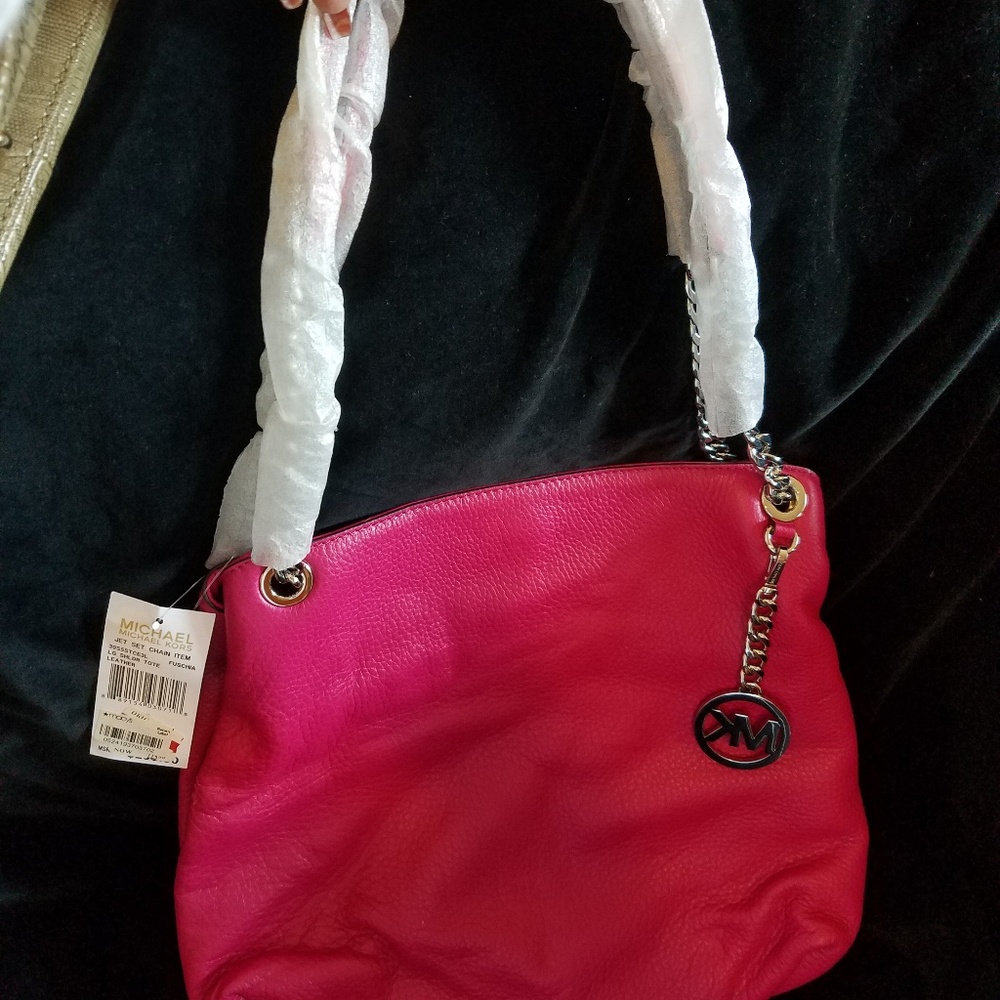 LEATHER MICHAEL KORS PURSE